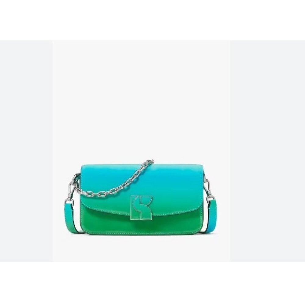 KATE SPADE NY Dakota patent leather small shoulder crossbody + Dust bag - MINT
